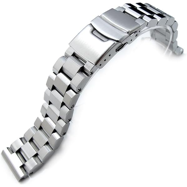 Amazon.co.jp: [MiLTAT] 20mm メタル時計バンド ステンレススチール